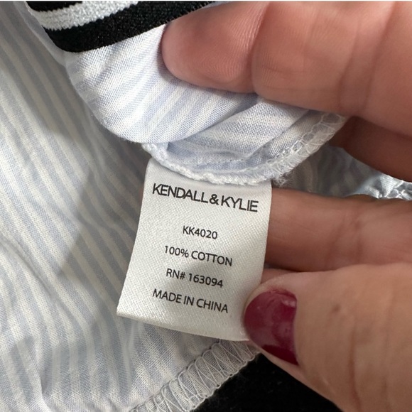 Kendall & Kylie Forever 21 NWT Pinstriped Poplin Shirt XL - Picture 6 of 9